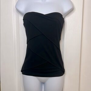 White House Black Market Black Strapless Top
